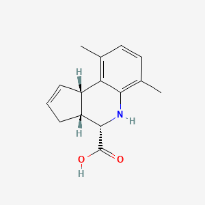 molecular formula C15H17NO2 B13035012 (3aR,4S,9bS)-6,9-dimethyl-3a,4,5,9b-tetrahydro-3H-cyclopenta[c]quinoline-4-carboxylic acid 