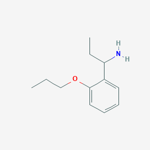 molecular formula C12H19NO B13035026 1-(2-Propoxyphenyl)propan-1-amine 