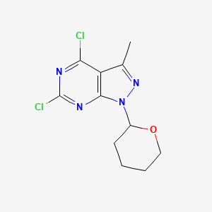 4,6-dichloro-3-methyl-1-(tetrahydro-2H-pyran-2-yl)-1H-pyrazolo[3,4-d]pyrimidine