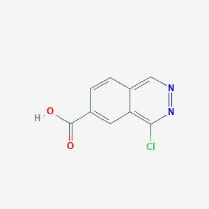 molecular formula C9H5ClN2O2 B13035056 4-Chlorophthalazine-6-carboxylic acid 