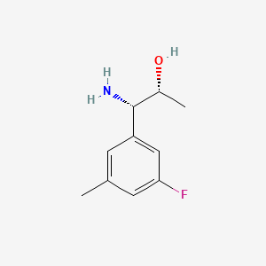 molecular formula C10H14FNO B13035059 (1S,2R)-1-Amino-1-(3-fluoro-5-methylphenyl)propan-2-OL 