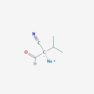 molecular formula C6H8NNaO B13035063 Sodium;2-formyl-3-methylbutanenitrile 