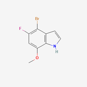 molecular formula C9H7BrFNO B13035085 4-Bromo-5-fluoro-7-methoxy-1H-indole 