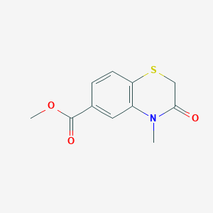 molecular formula C11H11NO3S B1303515 Methyl 4-methyl-3-oxo-3,4-dihydro-2H-1,4-benzothiazine-6-carboxylate CAS No. 303987-90-8
