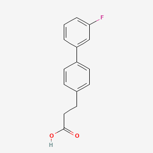 molecular formula C15H13FO2 B13035187 3'-Fluoro-biphenyl-4-propanoic acid 