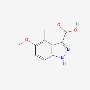 molecular formula C10H10N2O3 B13035203 5-Methoxy-4-methyl-1H-indazole-3-carboxylic acid 