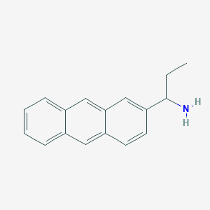 molecular formula C17H17N B13035221 1-(2-Anthryl)propylamine 