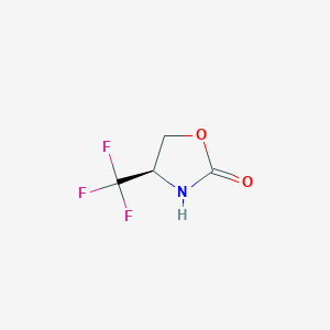 molecular formula C4H4F3NO2 B13035223 (R)-4-(Trifluoromethyl)oxazolidin-2-one 