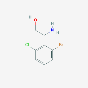 molecular formula C8H9BrClNO B13035230 2-Amino-2-(2-bromo-6-chlorophenyl)ethan-1-OL 