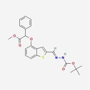 Methyl{[2-(N-{[(2-methyl-2-propanyl)oxy]carbonyl}carbamimidoyl)-1-benzothiophen-4-yl]oxy}(phenyl)acetate