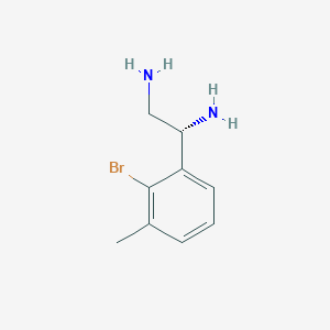 molecular formula C9H13BrN2 B13035275 (1R)-1-(2-Bromo-3-methylphenyl)ethane-1,2-diamine 