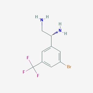 (1R)-1-[5-Bromo-3-(trifluoromethyl)phenyl]ethane-1,2-diamine