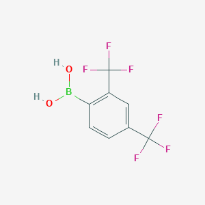 molecular formula C8H5BF6O2 B130353 2,4-Bis(trifluoromethyl)phenylboronic acid CAS No. 153254-09-2