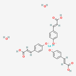 molecular formula C27H25LaO11 B13035311 La(coumarate)3.2H2O 