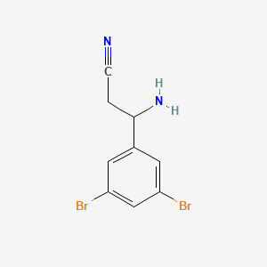 3-Amino-3-(3,5-dibromophenyl)propanenitrile