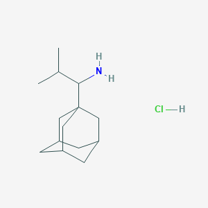 molecular formula C14H26ClN B13035345 1-(Adamantan-1-yl)-2-methylpropan-1-aminehydrochloride 