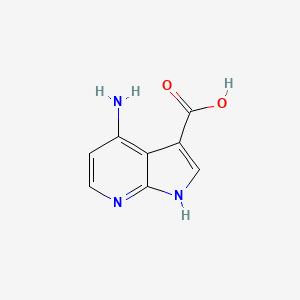 molecular formula C8H7N3O2 B13035351 4-amino-1H-pyrrolo[2,3-b]pyridine-3-carboxylicacid 