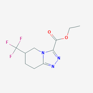 Ethyl 6-(trifluoromethyl)-5,6,7,8-tetrahydro-[1,2,4]triazolo[4,3-A]pyridine-3-carboxylate