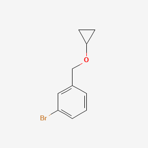 molecular formula C10H11BrO B13035401 1-Bromo-3-(cyclopropoxymethyl)benzene 