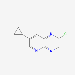 molecular formula C10H8ClN3 B13035472 2-Chloro-7-cyclopropylpyrido[2,3-B]pyrazine 