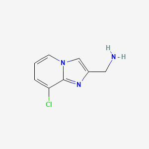 molecular formula C8H8ClN3 B13035488 (8-Chloroimidazo[1,2-a]pyridin-2-yl)methanamine 