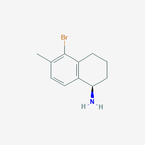 molecular formula C11H14BrN B13035492 (R)-5-Bromo-6-methyl-1,2,3,4-tetrahydronaphthalen-1-amine 