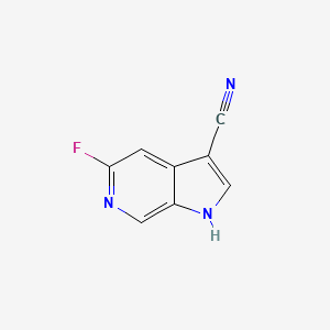 molecular formula C8H4FN3 B13035503 5-fluoro-1H-pyrrolo[2,3-c]pyridine-3-carbonitrile 