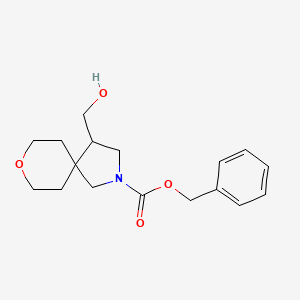 molecular formula C17H23NO4 B13035535 Benzyl 4-(hydroxymethyl)-8-oxa-2-azaspiro[4.5]decane-2-carboxylate 