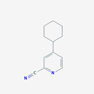 molecular formula C12H14N2 B13035556 4-Cyclohexylpicolinonitrile 