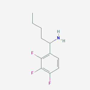 molecular formula C11H14F3N B13035560 1-(2,3,4-Trifluorophenyl)pentan-1-amine 