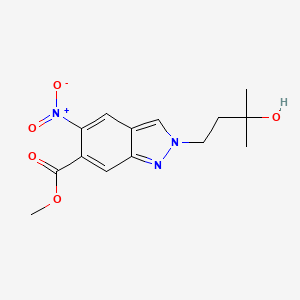 Methyl 2-(3-hydroxy-3-methylbutyl)-5-nitro-2H-indazole-6-carboxylate