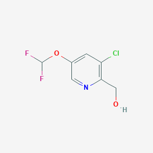 molecular formula C7H6ClF2NO2 B13035570 (3-Chloro-5-(difluoromethoxy)pyridin-2-yl)methanol 