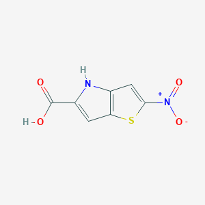 molecular formula C7H4N2O4S B13035595 2-nitro-4H-thieno[3,2-b]pyrrole-5-carboxylicacid 