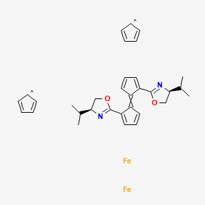 1,1''-Biferrocene, 2,2''-bis[(4S)-4,5-dihydro-4-(1-methylethyl)-2-oxazolyl]-, (2S,2''S)-(9CI)