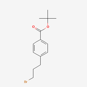 molecular formula C14H19BrO2 B13035618 tert-Butyl 4-(3-bromopropyl)benzoate 