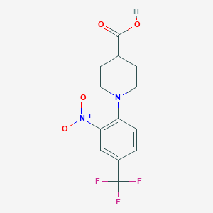 molecular formula C13H13F3N2O4 B1303564 1-[2-硝基-4-(三氟甲基)苯基]哌啶-4-甲酸 CAS No. 325702-10-1