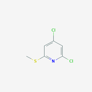 molecular formula C6H5Cl2NS B13035651 2,4-Dichloro-6-(methylsulfanyl)pyridine CAS No. 86634-72-2