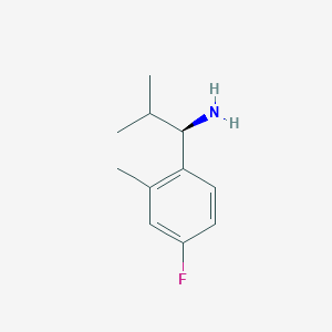 (R)-1-(4-Fluoro-2-methylphenyl)-2-methylpropan-1-amine