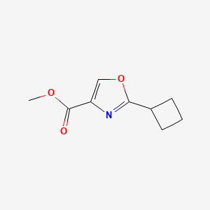 molecular formula C9H11NO3 B13035692 Methyl 2-cyclobutyloxazole-4-carboxylate 