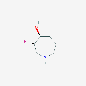 molecular formula C6H12FNO B13035716 (3S,4S)-3-fluoroazepan-4-ol 