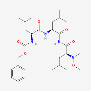 Benzyl((4S,8S,11S)-4,8-diisobutyl-3,13-dimethyl-5,7,10-trioxo-2-oxa-3,6,9-triazatetradecan-11-yl)carbamate