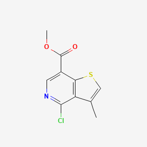 molecular formula C10H8ClNO2S B13035829 Methyl4-chloro-3-methylthieno[3,2-c]pyridine-7-carboxylate 