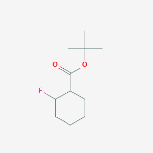 molecular formula C11H19FO2 B13035849 Tert-butyl2-fluorocyclohexane-1-carboxylate 