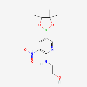 2-{[3-Nitro-5-(tetramethyl-1,3,2-dioxaborolan-2-yl)pyridin-2-yl]amino}ethanol