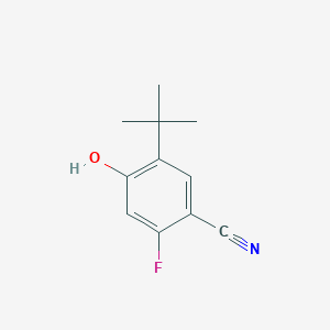 molecular formula C11H12FNO B13035884 5-(Tert-butyl)-2-fluoro-4-hydroxybenzonitrile 