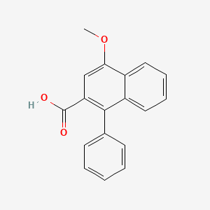 molecular formula C18H14O3 B13035901 4-Methoxy-1-phenyl-2-naphthoic acid 