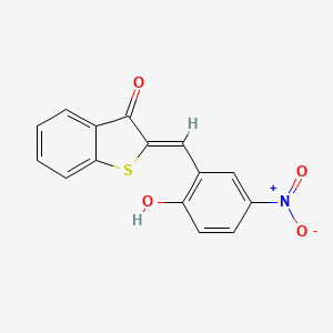 molecular formula C15H9NO4S B13035909 (2Z)-2-(2-hydroxy-5-nitrobenzylidene)-1-benzothiophen-3(2H)-one 