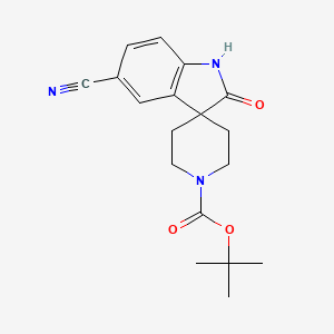 tert-Butyl 5-cyano-2-oxospiro[indoline-3,4'-piperidine]-1'-carboxylate