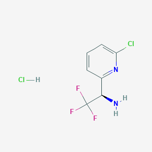 molecular formula C7H7Cl2F3N2 B13035954 (R)-1-(6-Chloropyridin-2-YL)-2,2,2-trifluoroethan-1-amine hcl 