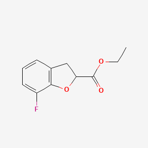 molecular formula C11H11FO3 B13036035 Ethyl7-fluoro-2,3-dihydrobenzofuran-2-carboxylate 